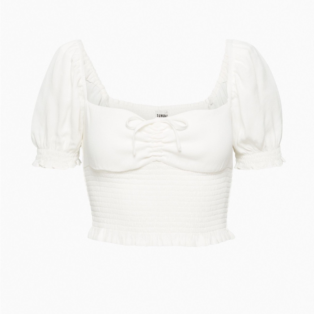 NWT ARITZIA SUNDAY BEST Sinatra Puff Sleeve Blouse size S